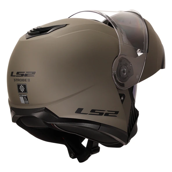 LS2 STROBE 2 MAT KUM KASK - Resim 8