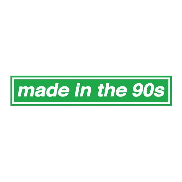 Made In the 90s Araba Stickeri 17x17 Cm Yeşil ürün görseli 1