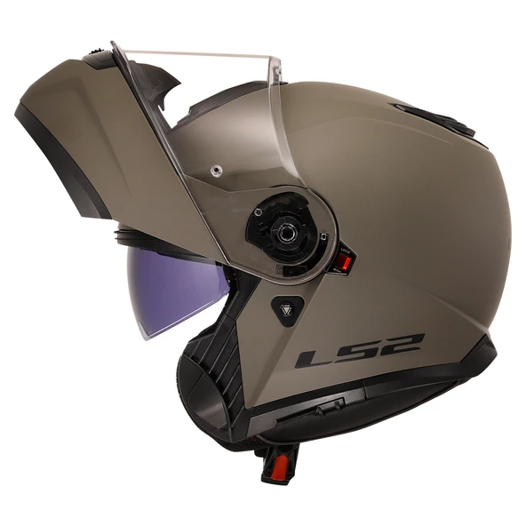 LS2 STROBE 2 MAT KUM KASK - Resim 9