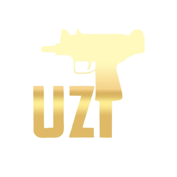 Uzi Araba Stickeri 17x17 Cm Gold ürün görseli 1