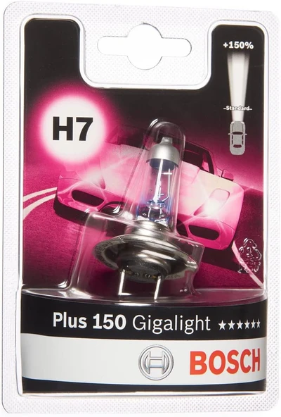 BOSCH H7 FAR AMPULÜ GIGALIGHT 150 BLISTER 12V 55W (1 Adet) 1987301137 ürün görseli 1