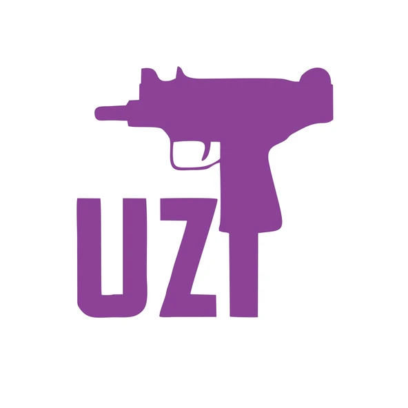 Uzi Araba Stickeri 17x17 Cm Mor ürün görseli 1