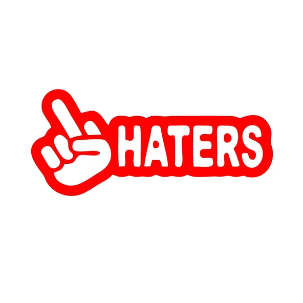 Haters Araba Sticker 17x17 Cm Kırmızı ürün görseli 1