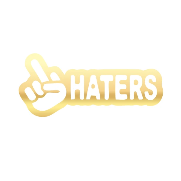 Haters Araba Sticker 17x17 Cm Gold ürün görseli 1