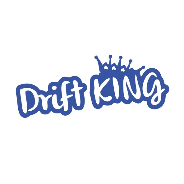 Drift King Araba Sticker 17x17 Cm Mavi ürün görseli 1