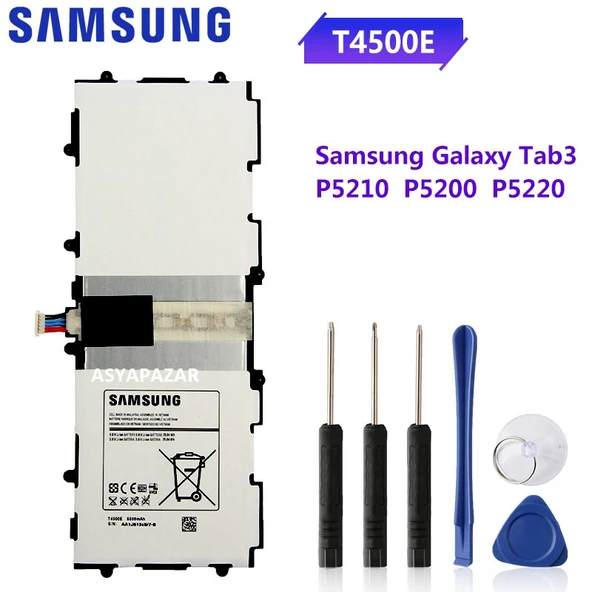 Samsung Tab 3 10.1 P5200 P5210 P5220 Pil Batarya T4500e + Tamir Seti ürün görseli 1