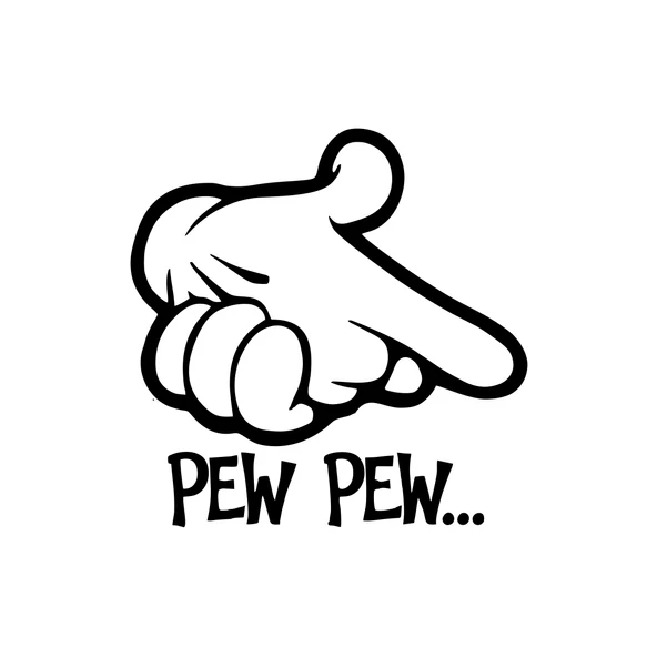 Pew Pew Araba Stickeri 17x17 Cm Siyah ürün görseli 1