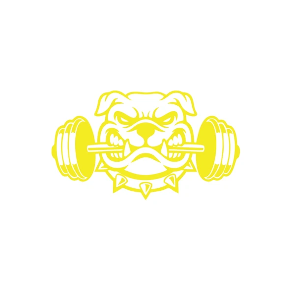 Bulldog Araba Sticker 17x17 Cm Sarı ürün görseli 1