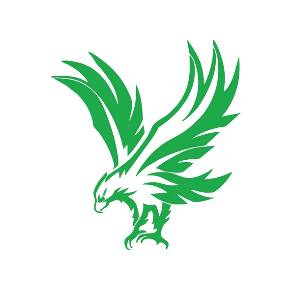 Kartal Araba Sticker 17x17 Cm Yeşil ürün görseli 1