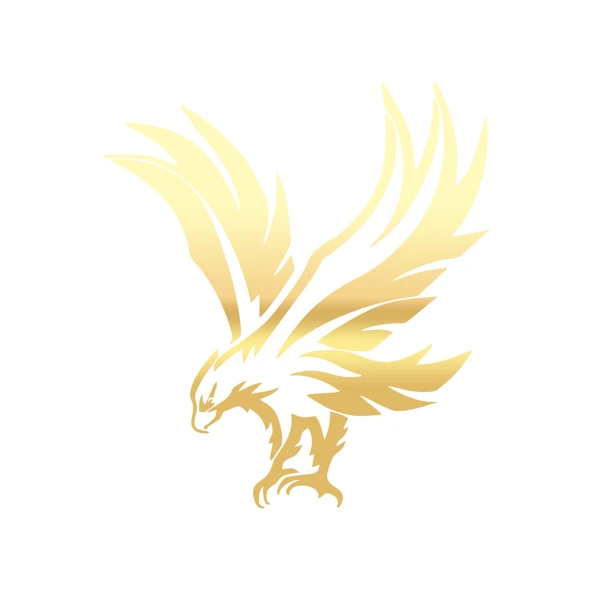 Kartal Araba Sticker 17x17 Cm Gold ürün görseli 1