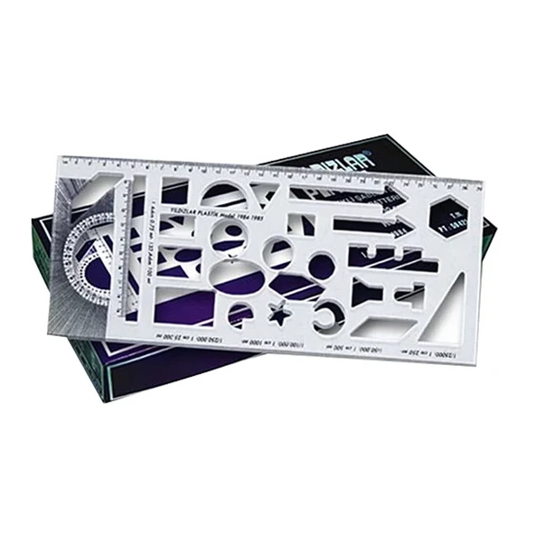 YILDIZLAR 007 CETVEL ÖLÇEKLİ ŞABLON 30cm ürün görseli 1