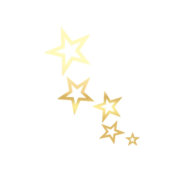 Yıldızlar Araba Sticker 17x17 Cm Gold ürün görseli 1