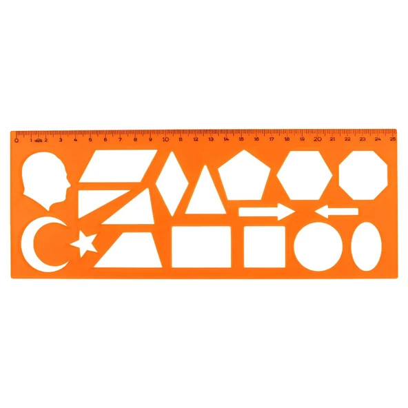 Hatas Geometrik Şekiller Şablonu 25 cm 02285 ürün görseli 1