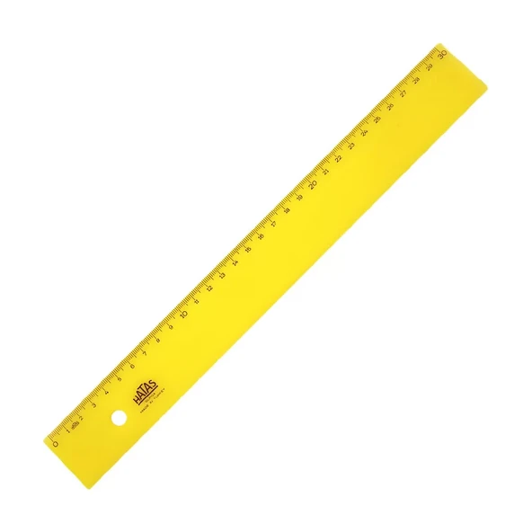 HATAS 0120 EKONOMİK CETVEL 30cm ŞEFFAF-NEON RENK ürün görseli 1