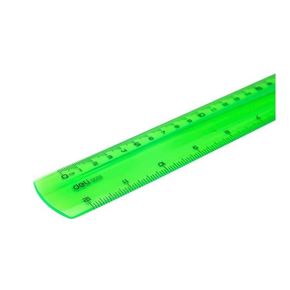 Deli Cetvel Şeffaf Renkli 30cm G00302 - Resim 2