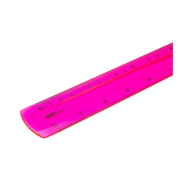 Deli Cetvel Şeffaf Renkli 30cm G00302 - Resim 4