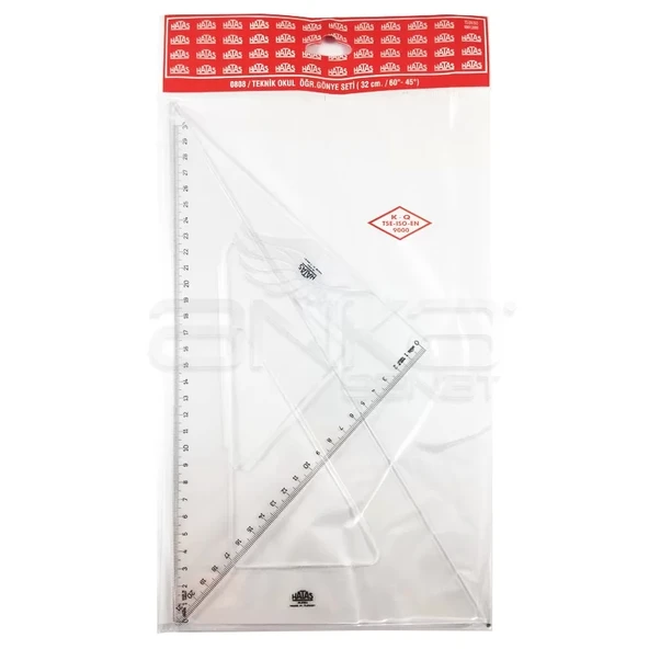 Hatas Teknik Okul Öğrenci Gönye Seti 32cm/60-45 ürün görseli 1