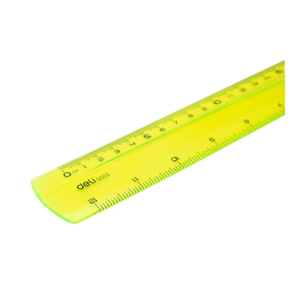 Deli Cetvel Şeffaf Renkli 30cm G00302 - Resim 3