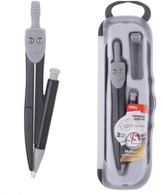 DELİ G20904 COMPASS MİN YEDEKLİ PERGEL SETİ GÜMÜŞ ürün görseli 1