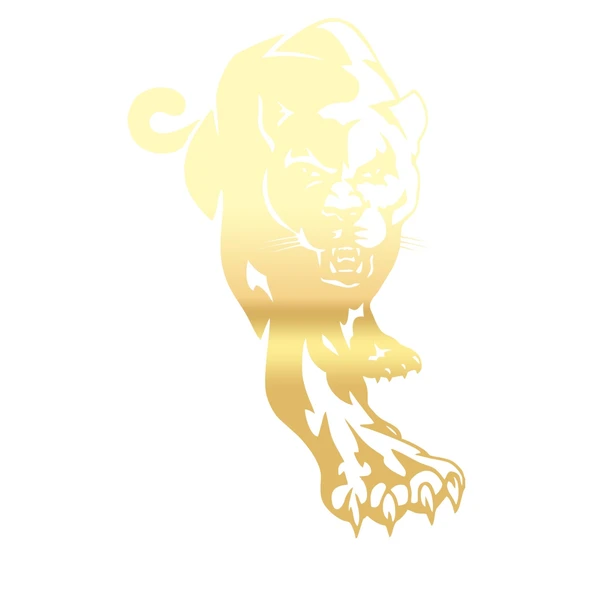 Panter Araba Sticker 17x17 Cm Gold ürün görseli 1