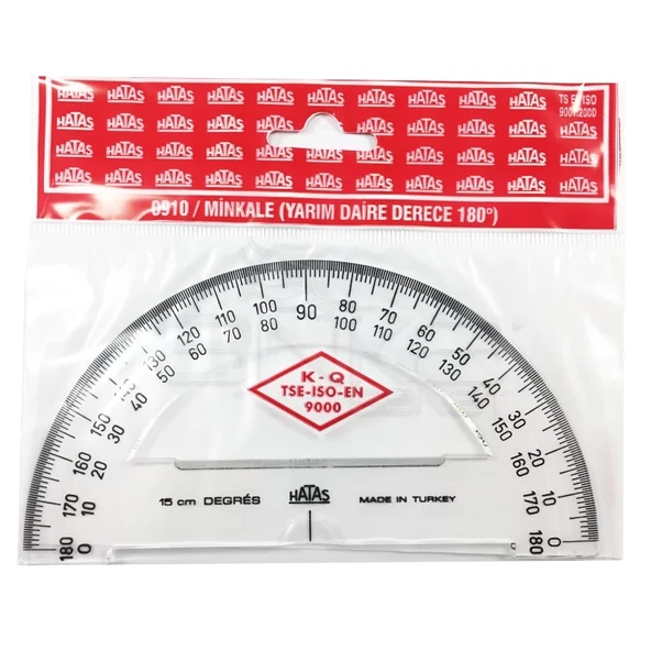 Hatas Plastik Minkale İletki  Yarım Daire 180 Derece 0910 ürün görseli 1