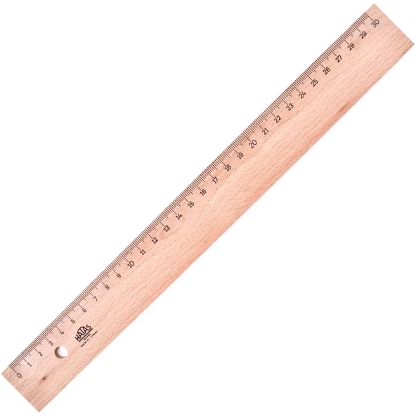 Hatas Tahta Cetvel (Takviyesiz) 30 cm 0035 ürün görseli 1