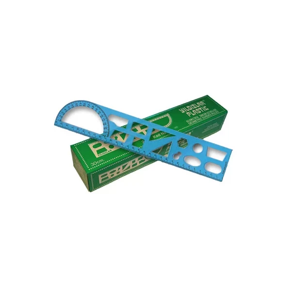 Yıldızlar Geometrik Şablon Cetvel 30 cm ürün görseli 1