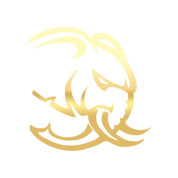 Kızgın Fil Araba Sticker 17x17 Cm Gold ürün görseli 1