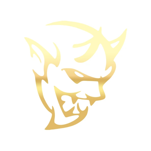 Şeytan Araba Sticker 17x17 Cm Gold ürün görseli 1