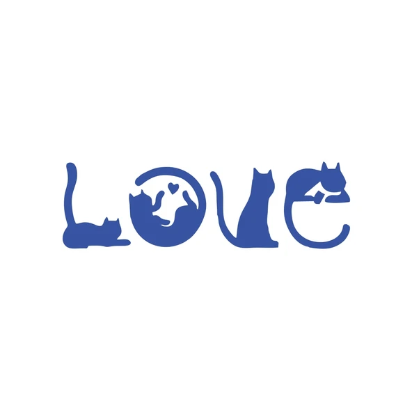 Kediler Love Araba Sticker 17x17 Cm Mavi ürün görseli 1