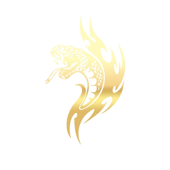 Yılan Araba Sticker 17x17 Cm Gold ürün görseli 1