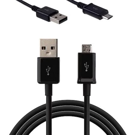 Samsung J1-J2-J3-J4-J5-J7 Micro Usb Şarj ve Data kablosu Siyah ürün görseli 1