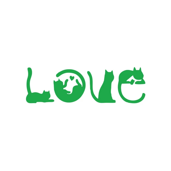 Kediler Love Araba Sticker 17x17 Cm Yeşil ürün görseli 1