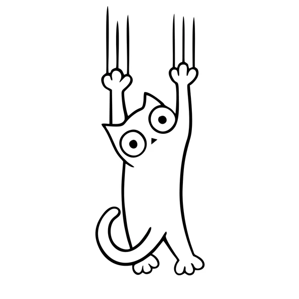 Tutunmaya Çalışan Kedi Araba Sticker 17x17 Cm Siyah ürün görseli 1