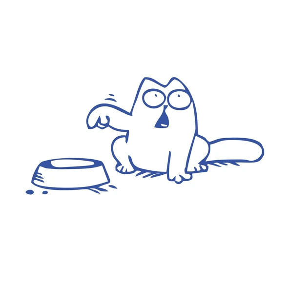 Beslenmeyi Bekleyen Kedi Araba Sticker 17x17 Cm Mavi ürün görseli 1