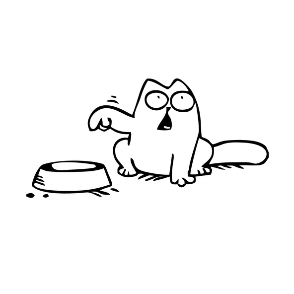 Beslenmeyi Bekleyen Kedi Araba Sticker 17x17 Cm Siyah ürün görseli 1