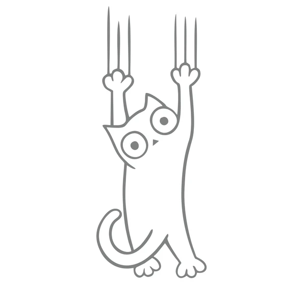 Tutunmaya Çalışan Kedi Araba Sticker 17x17 Cm Gri ürün görseli 1