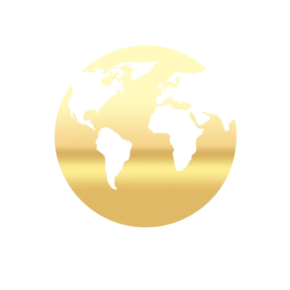 Dünya Araba Sticker 17x17 Cm Gold ürün görseli 1