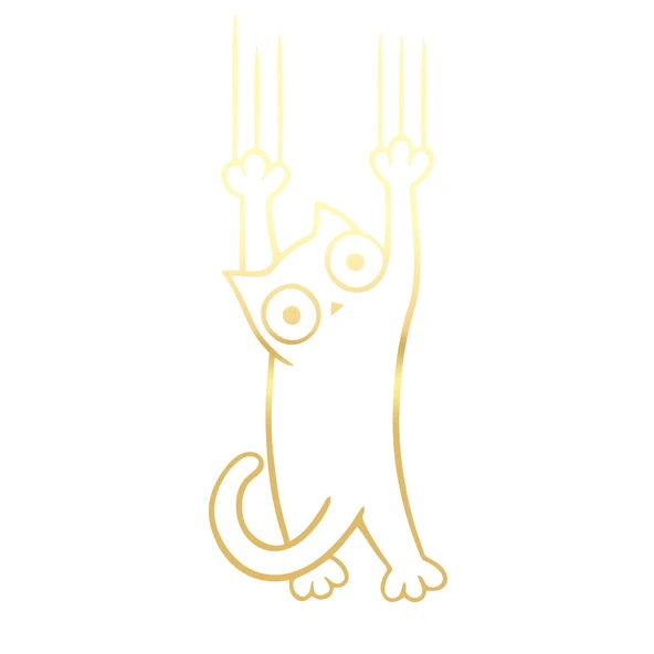 Tutunmaya Çalışan Kedi Araba Sticker 17x17 Cm Gold ürün görseli 1