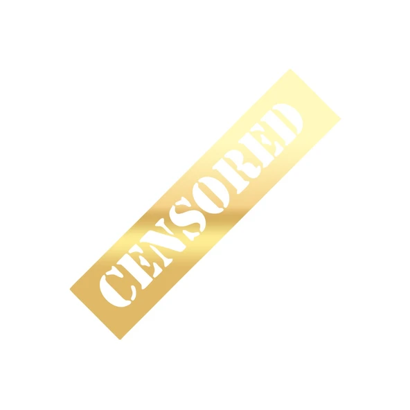 Censored Araba Sticker 17x17 Cm Gold ürün görseli 1