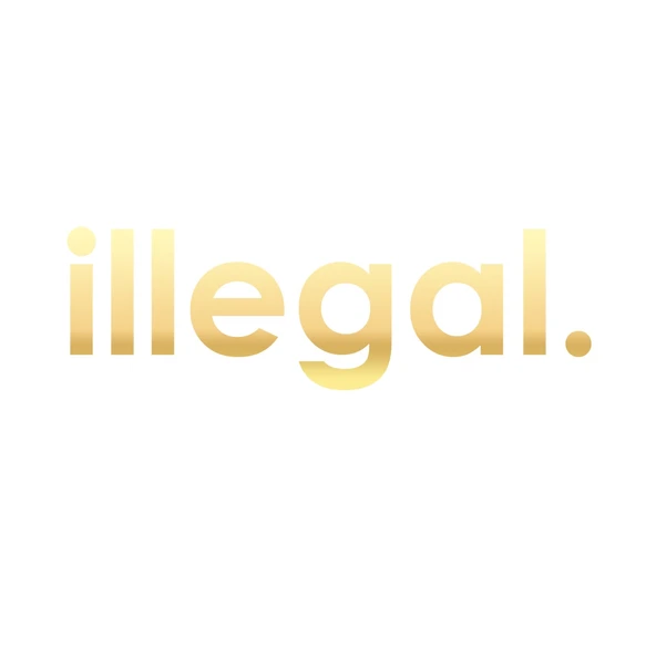 İllegal Araba Sticker 17x17 Cm Gold ürün görseli 1