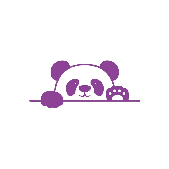 Panda Araba Sticker 17x17 Cm Mor ürün görseli 1
