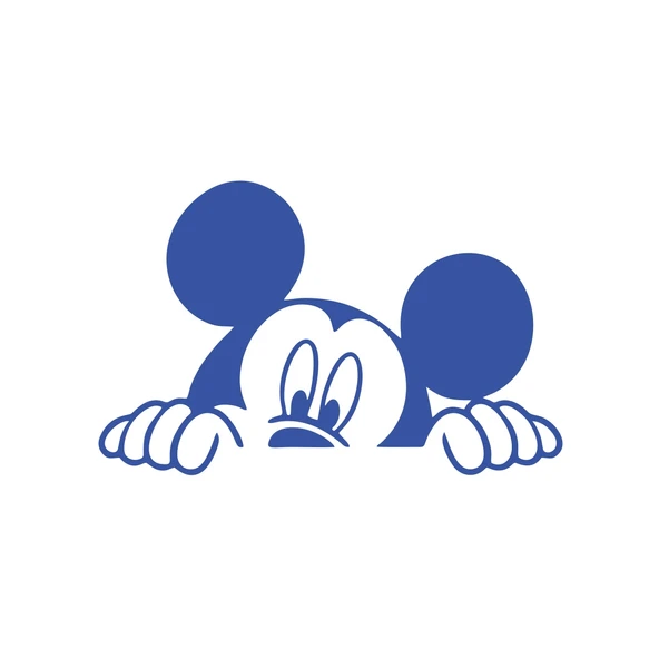 Mickey Mouse Araba Sticker  17x17 Cm Mavi ürün görseli 1