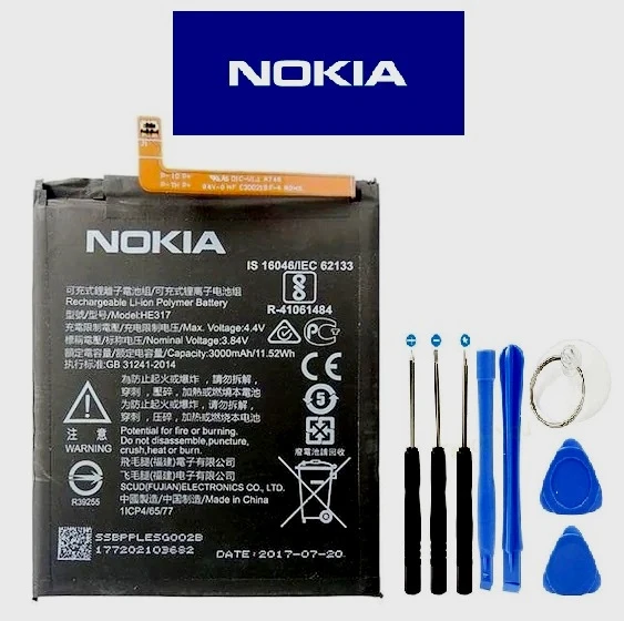 Nokia 6 HE317 Batarya Pil ve Tamir Seti 3000 mAh ürün görseli 1