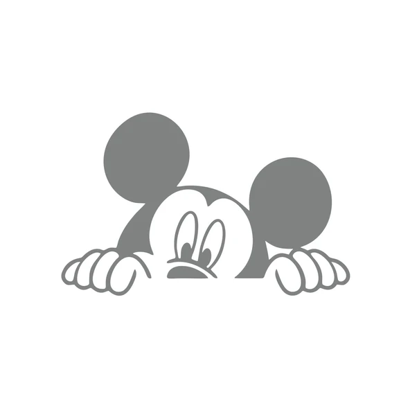 Mickey Mouse Araba Sticker  17x17 Cm Gri ürün görseli 1