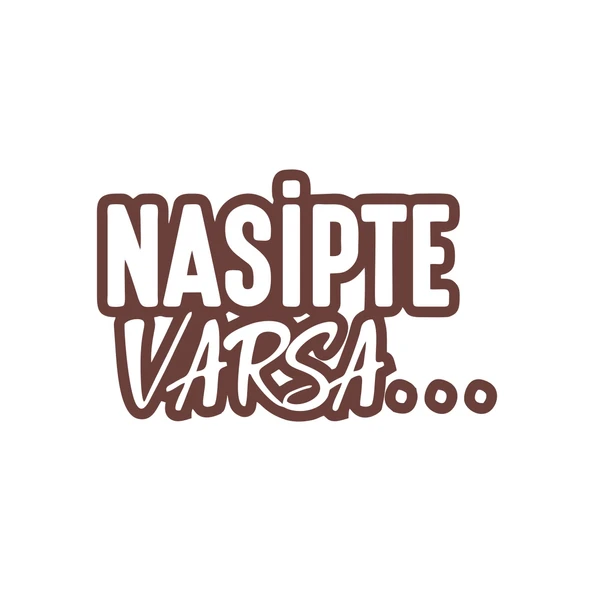 Nasipte Varsa Araba Sticker 17x17 Cm Kahverengi ürün görseli 1