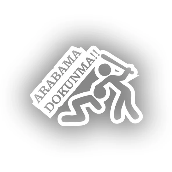 Arabama Dokunma Araba Sticker 17x17 Cm Beyaz ürün görseli 1