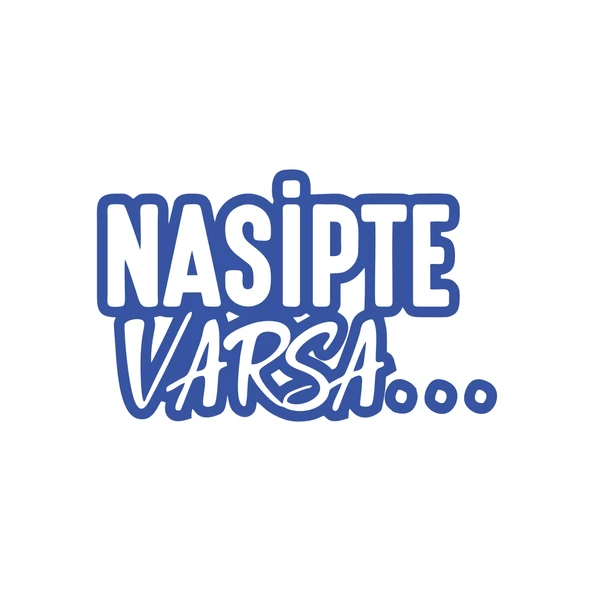 Nasipte Varsa Araba Sticker 17x17 Cm Mavi ürün görseli 1