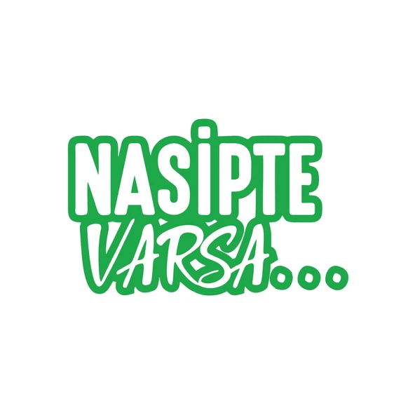 Nasipte Varsa Araba Sticker 17x17 Cm Yeşil ürün görseli 1