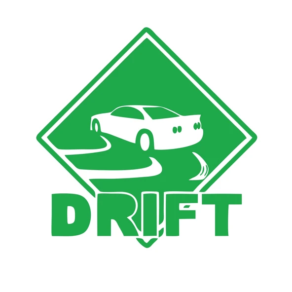 Drift Araba Sticker 17x17 Cm Yeşil ürün görseli 1